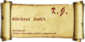 Körözsi Judit névjegykártya
